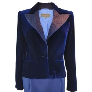 Escada Midnight Blue Velvet and Satin Jacket